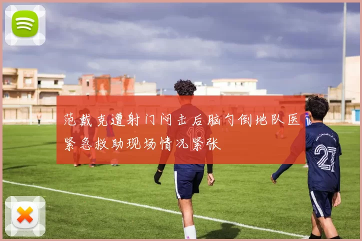 范戴克遭射门闷击后脑勺倒地队医紧急救助现场情况紧张